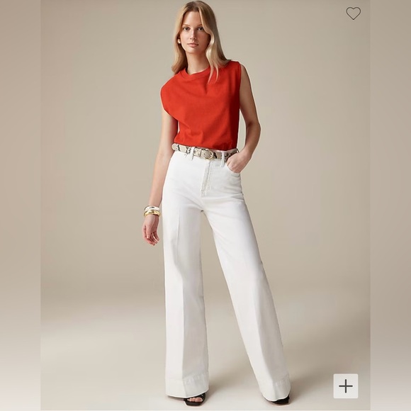 J. Crew Wide-leg denim trouser in white size 26 - Picture 4 of 11